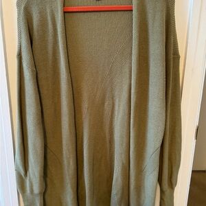 A New Day Green Cardigan Long Sleeve Open Front Sweater